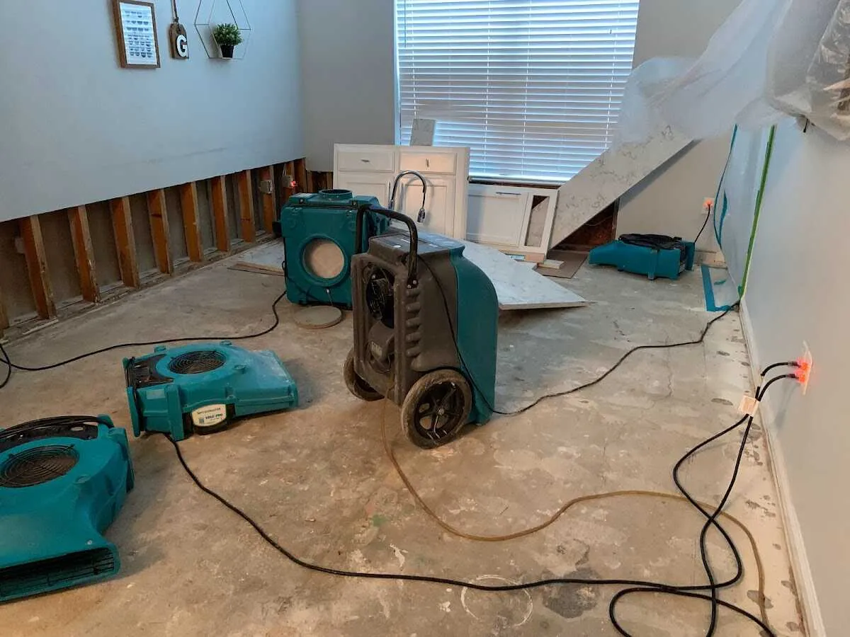 Dehumidifier in flood-cut room for Water Extraction & Removal in Bloomsburg